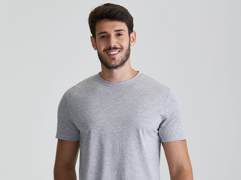 camiseta básica de qualidade e teste